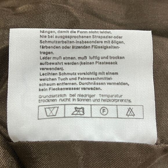 Vintage 70s German Trachten Embroidered Leather Jacket Size 46 Echts Leder Brown - Picture 10 of 13